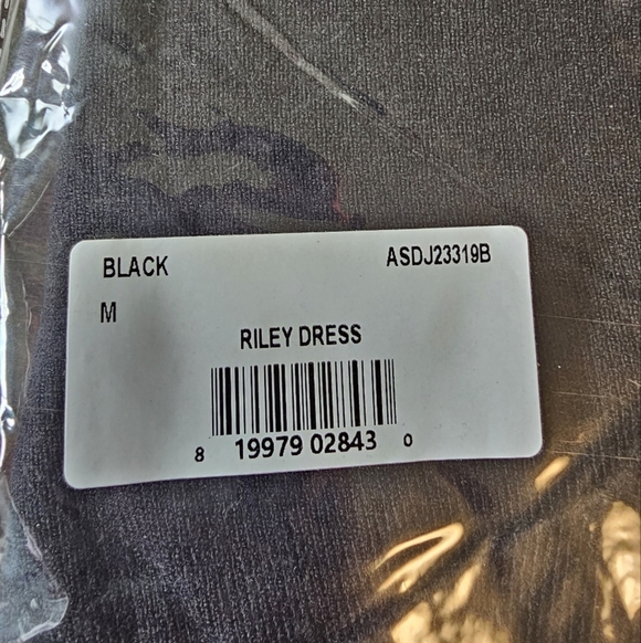 Area Stars Riley Midi Dress w Belth in Black Knit, Long Sleeve, Size Medium - Picture 16 of 16